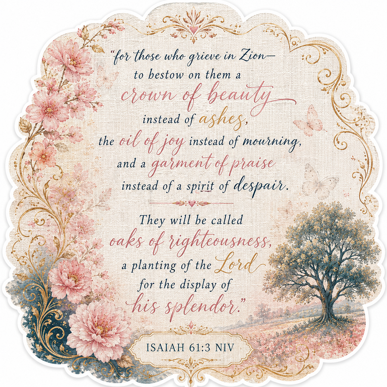 Isaiah 61:3 – Beauty for Ashes